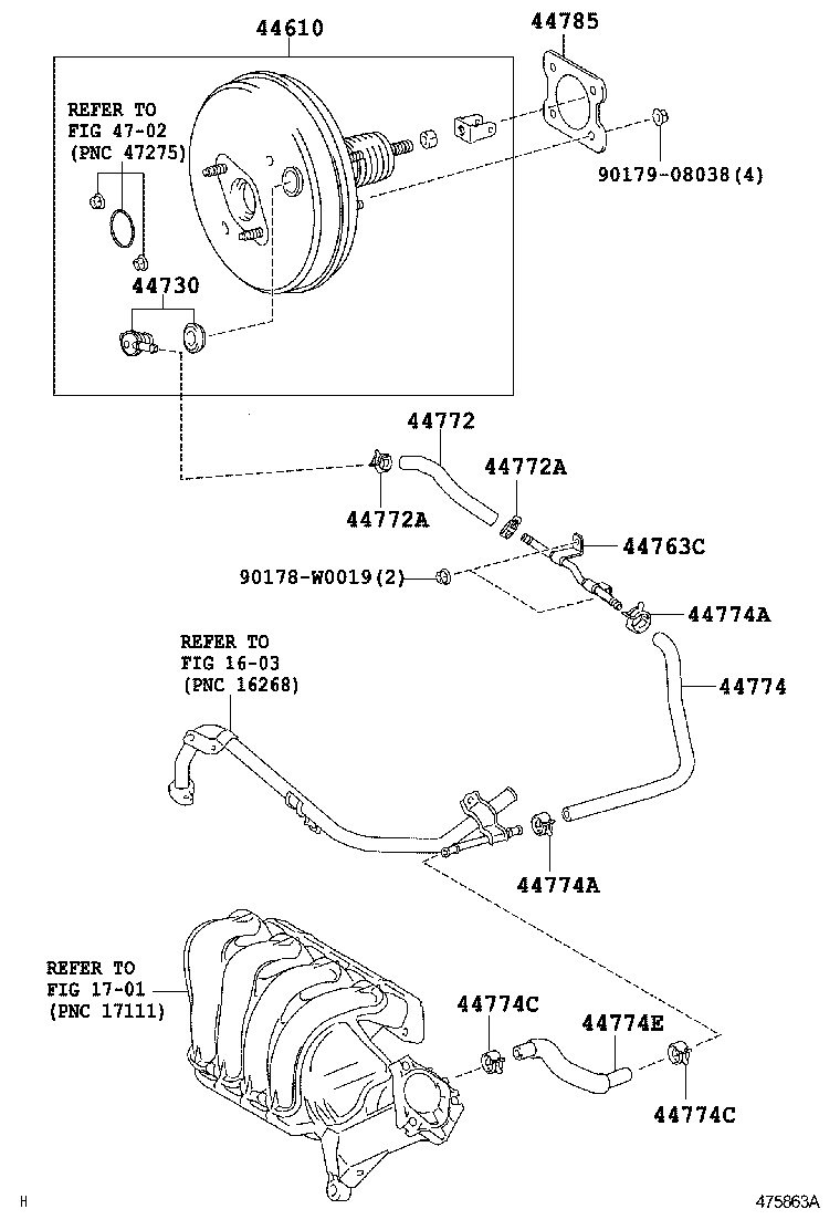  AURIS HYBRID UKP |  BRAKE BOOSTER VACUUM TUBE