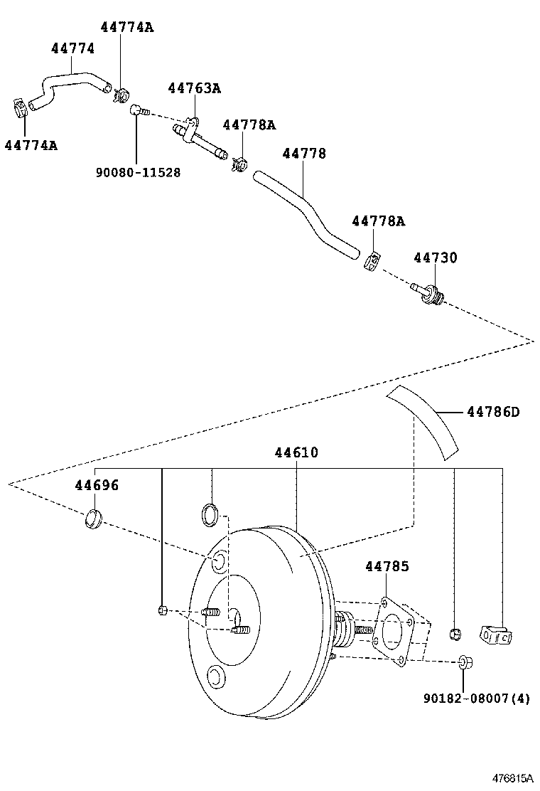  YARIS FRP |  BRAKE BOOSTER VACUUM TUBE