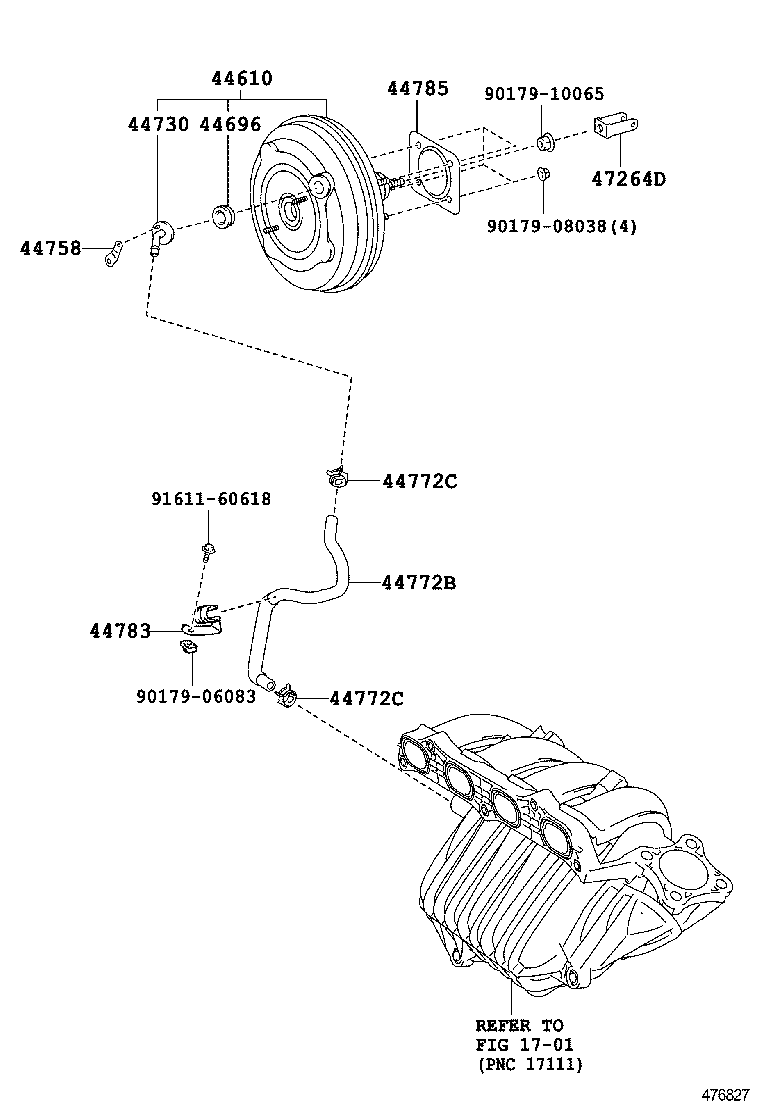  CAMRY |  BRAKE BOOSTER VACUUM TUBE
