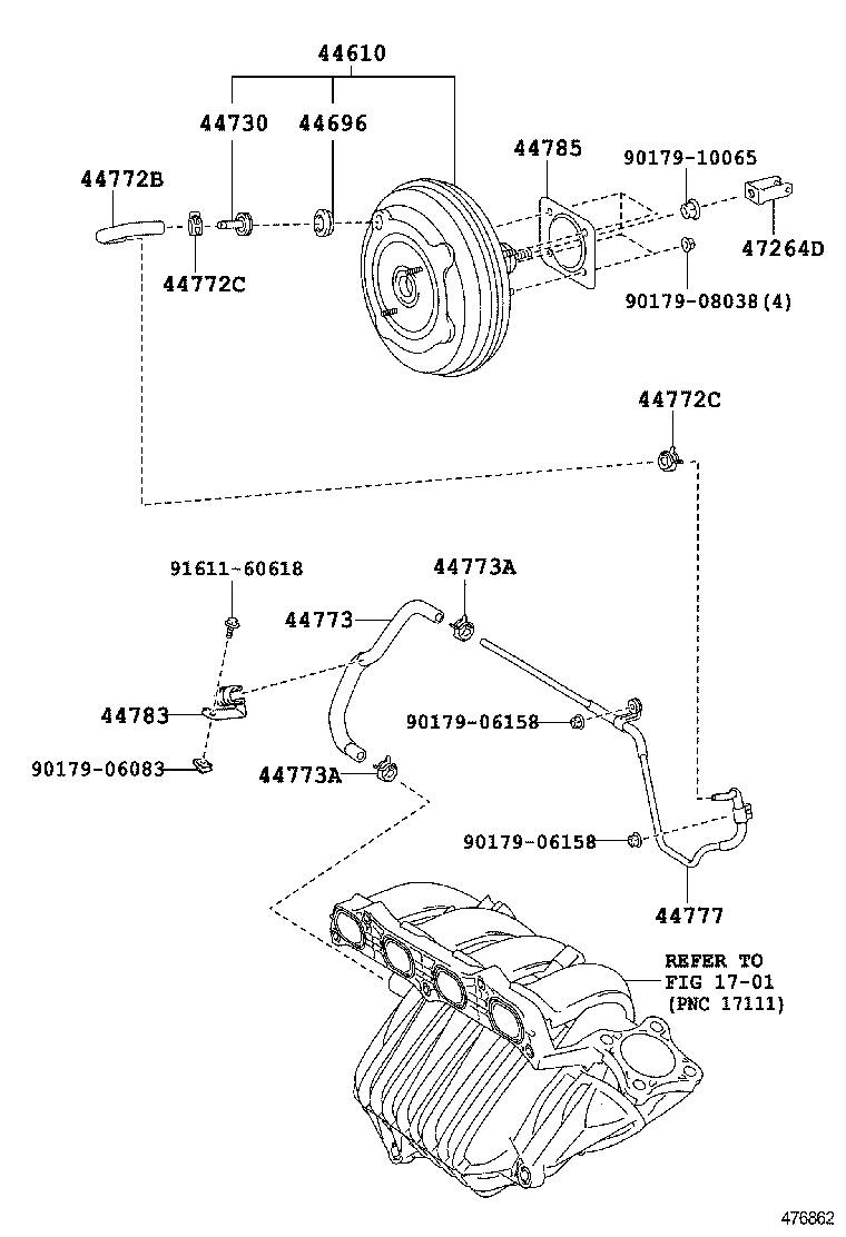  CAMRY |  BRAKE BOOSTER VACUUM TUBE