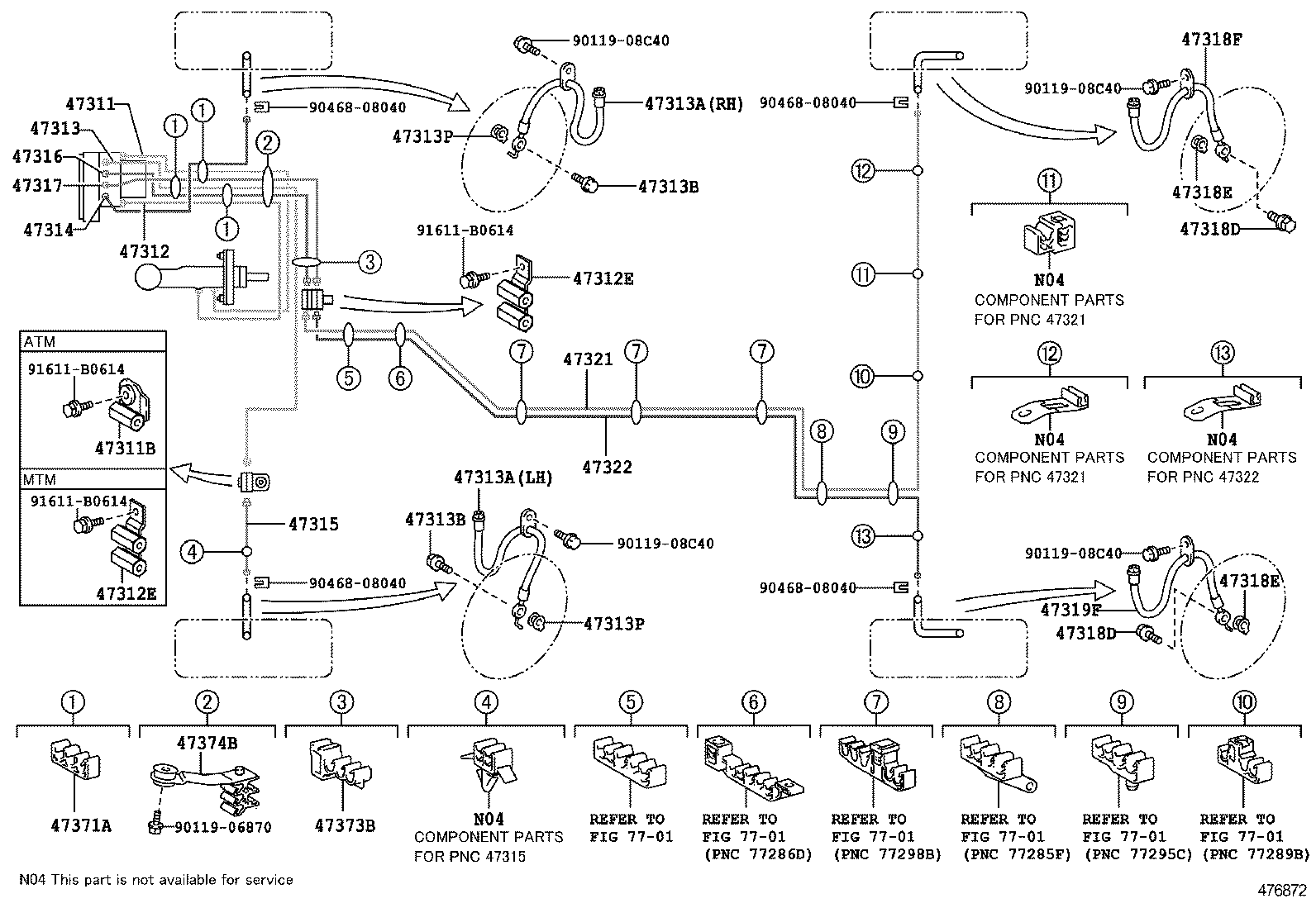  CAMRY |  BRAKE TUBE CLAMP