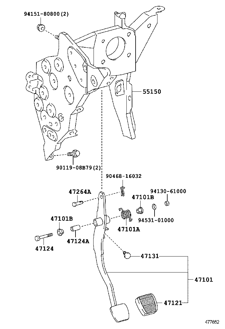  DYNA |  BRAKE PEDAL BRACKET
