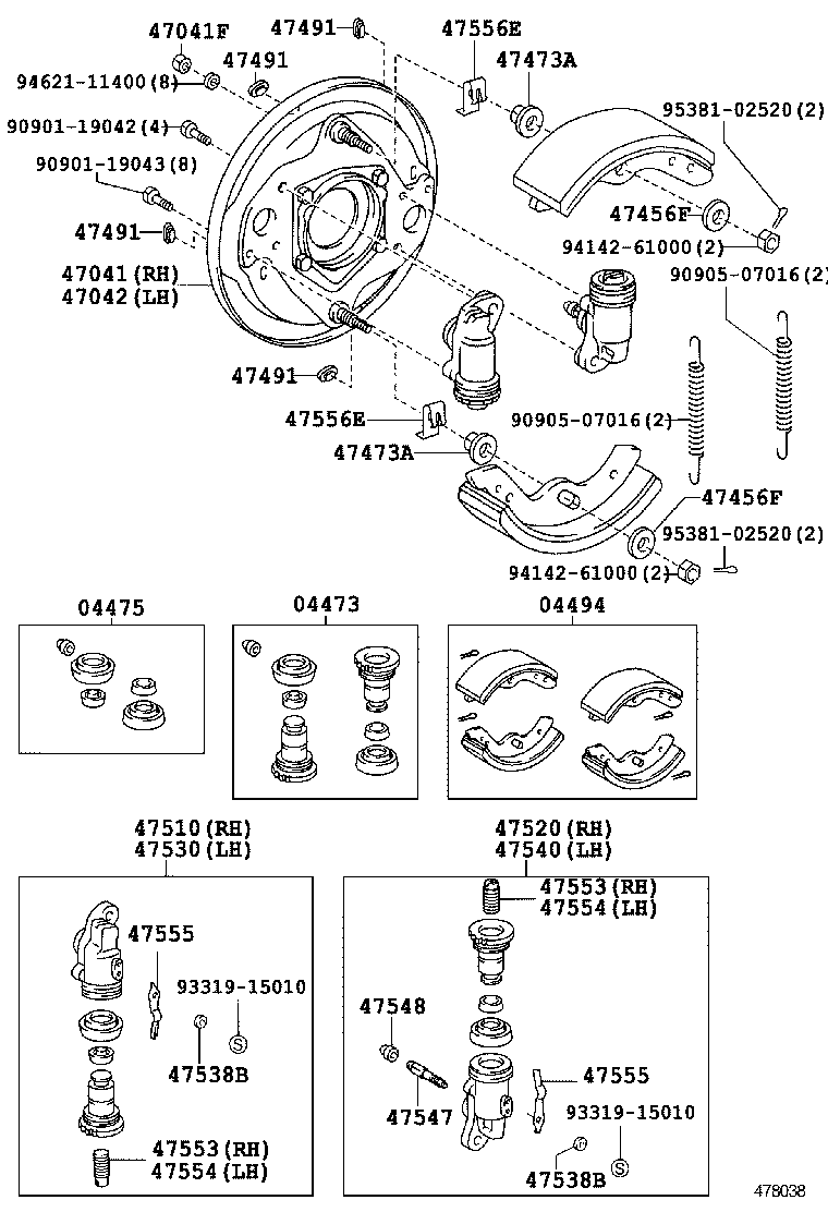  DYNA |  FRONT DRUM BRAKE WHEEL CYLINDER BACKING PLATE
