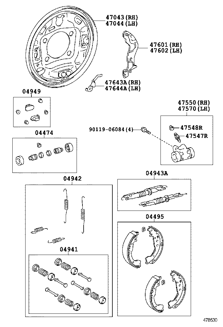  IQ EV |  REAR DRUM BRAKE WHEEL CYLINDER BACKING PLATE
