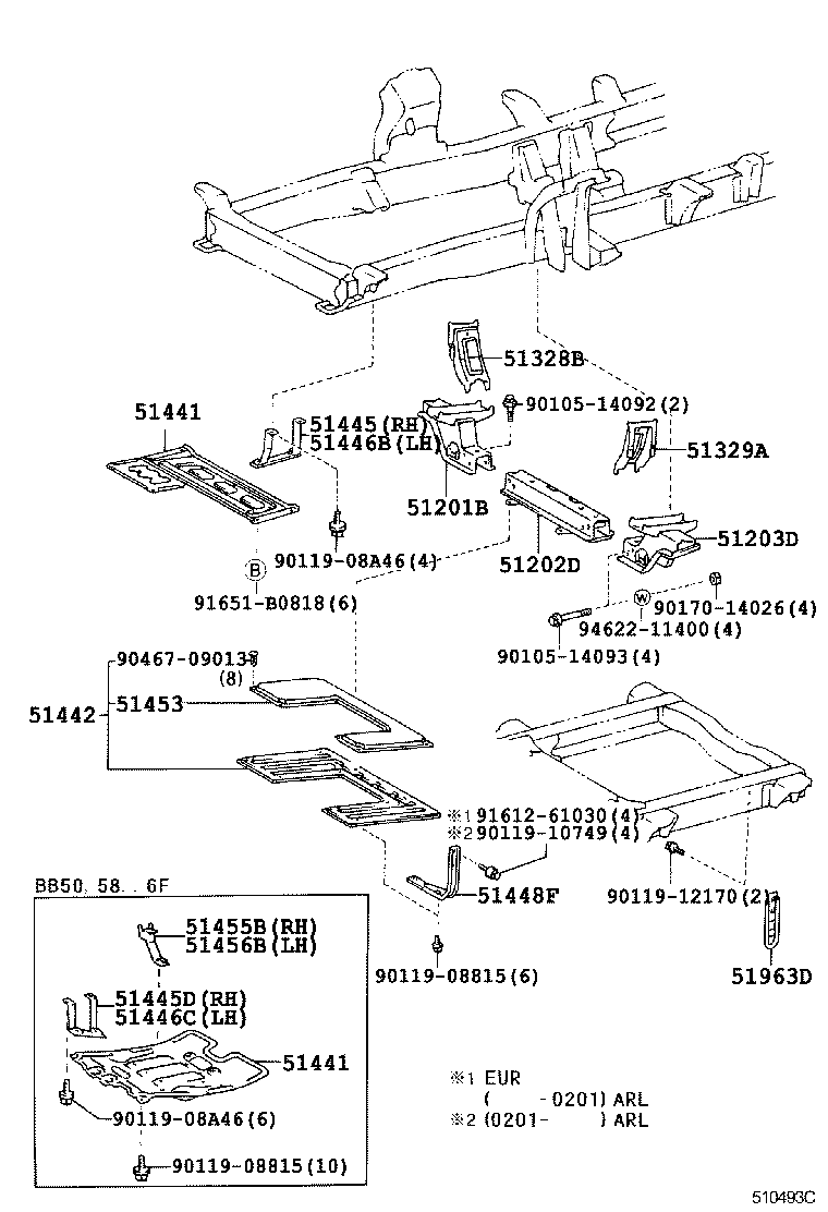  COASTER |  SUSPENSION CROSSMEMBER UNDER COVER