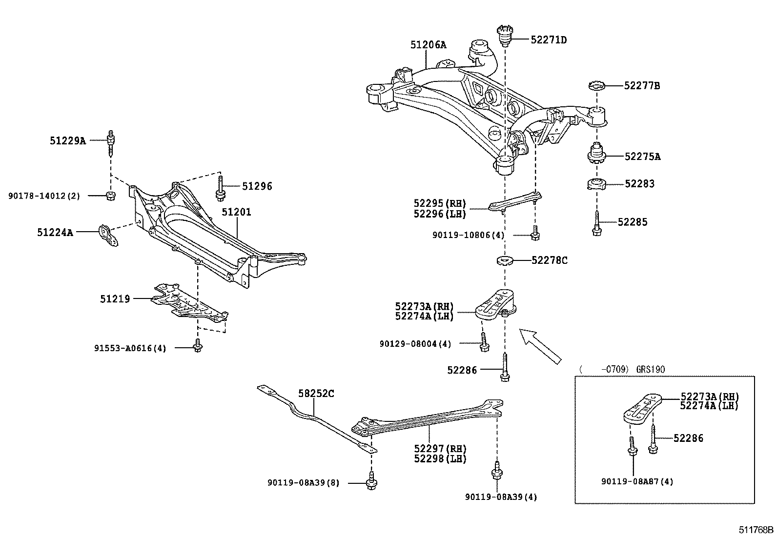  GS30 35 43 460 |  SUSPENSION CROSSMEMBER UNDER COVER