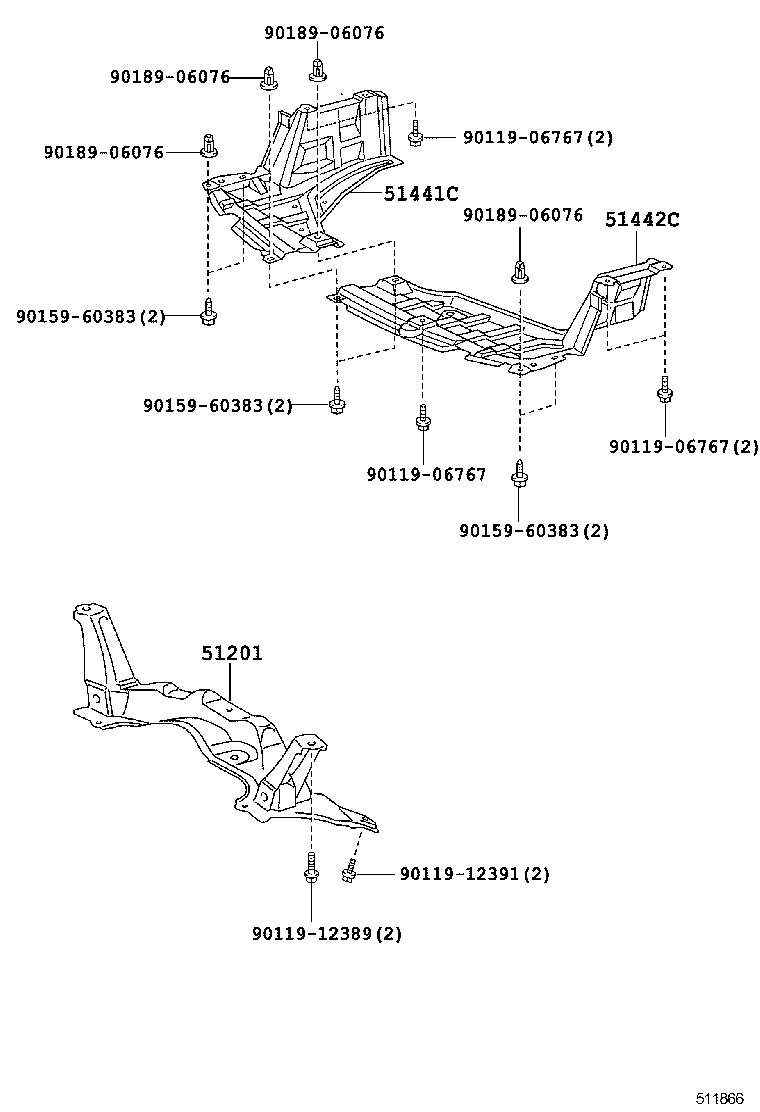  YARIS JPP |  SUSPENSION CROSSMEMBER UNDER COVER