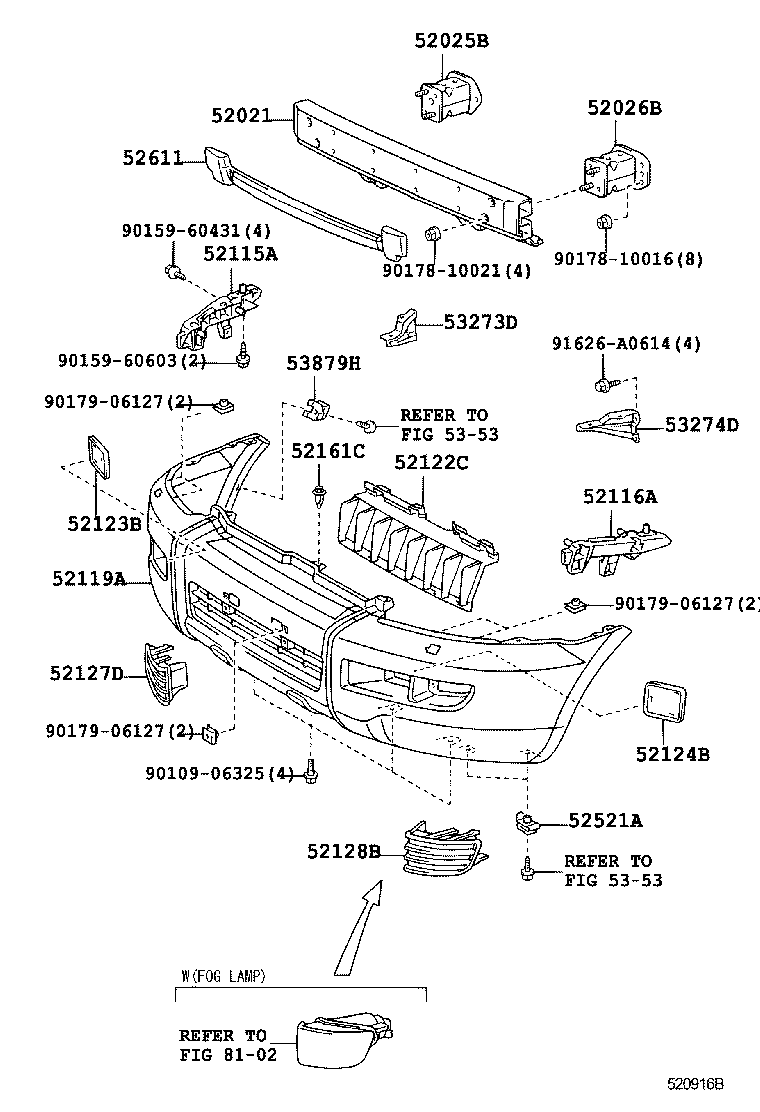  LAND CRUISER 120 |  FRONT BUMPER BUMPER STAY