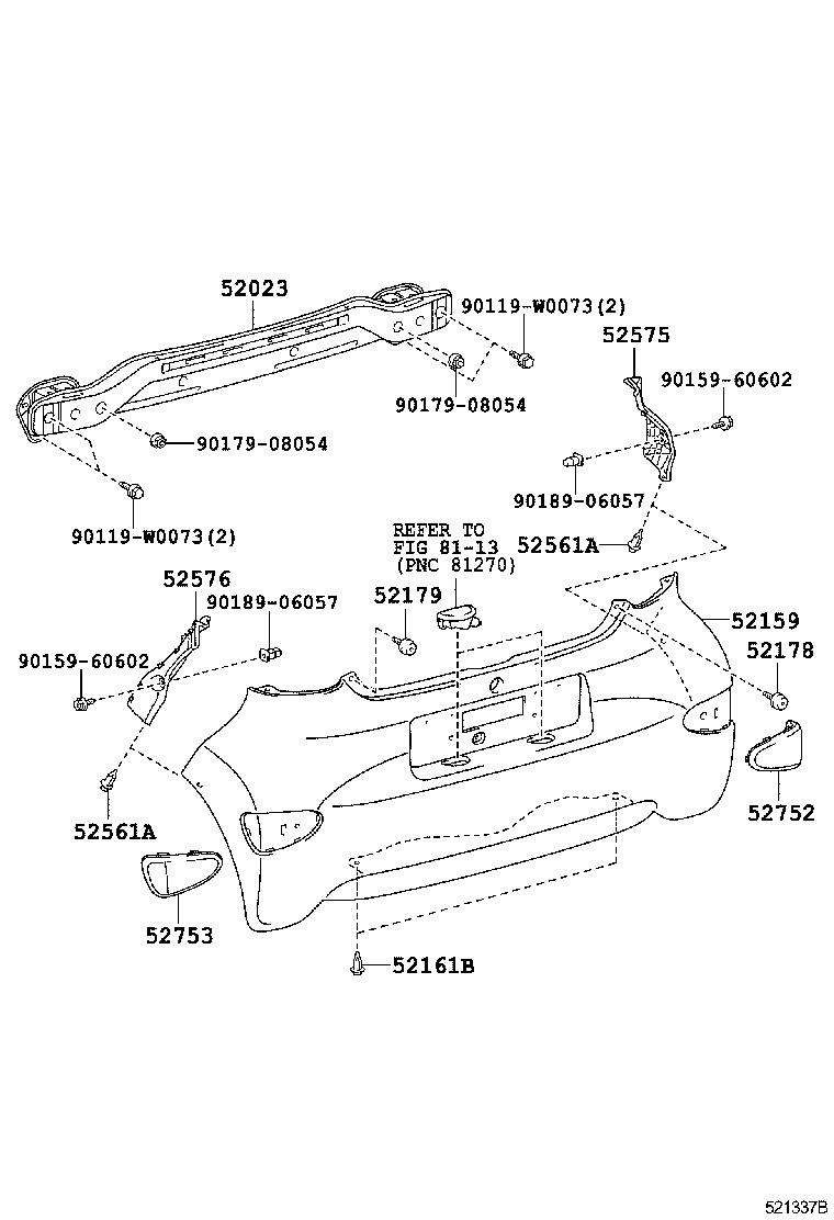  AYGO |  REAR BUMPER BUMPER STAY