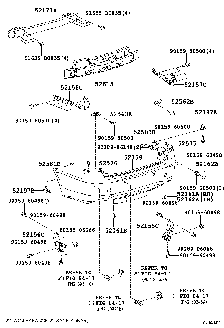  GS30 35 43 460 |  REAR BUMPER BUMPER STAY