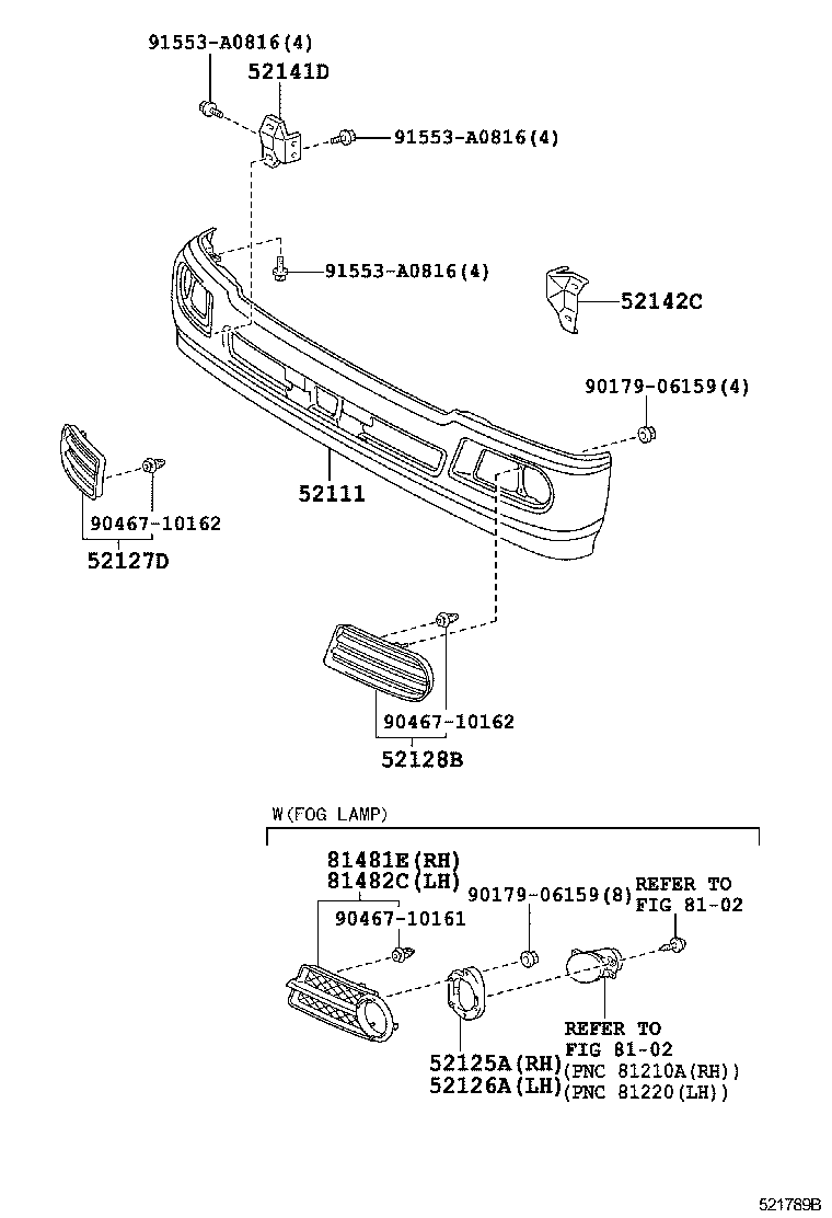  COASTER |  FRONT BUMPER BUMPER STAY