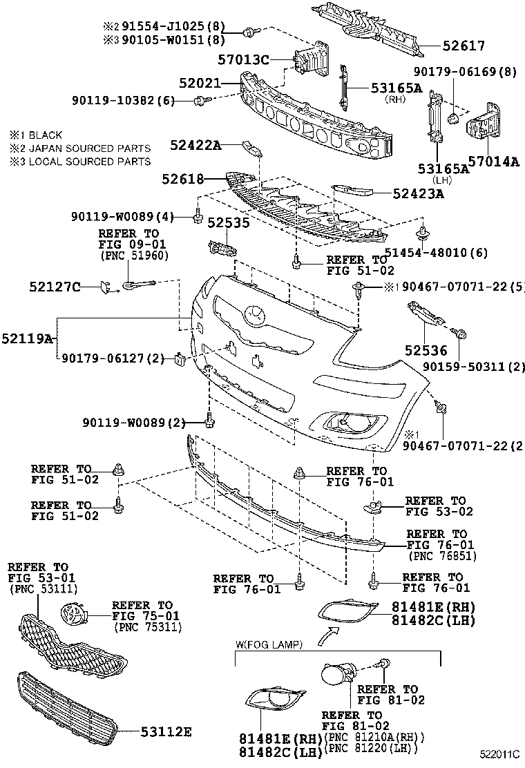  YARIS FRP |  FRONT BUMPER BUMPER STAY