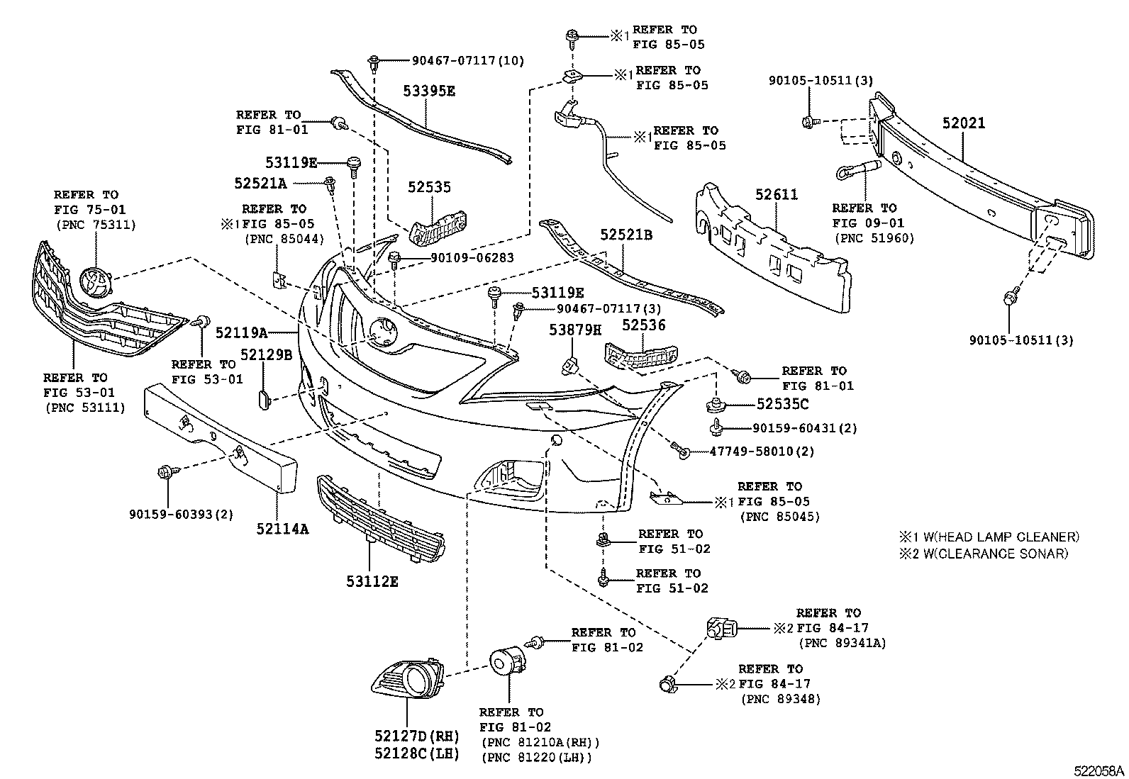  CAMRY |  FRONT BUMPER BUMPER STAY