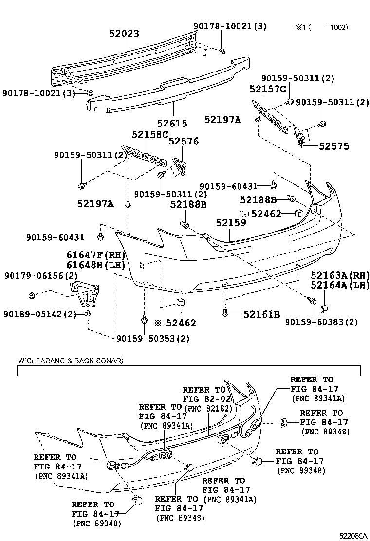 CAMRY |  REAR BUMPER BUMPER STAY