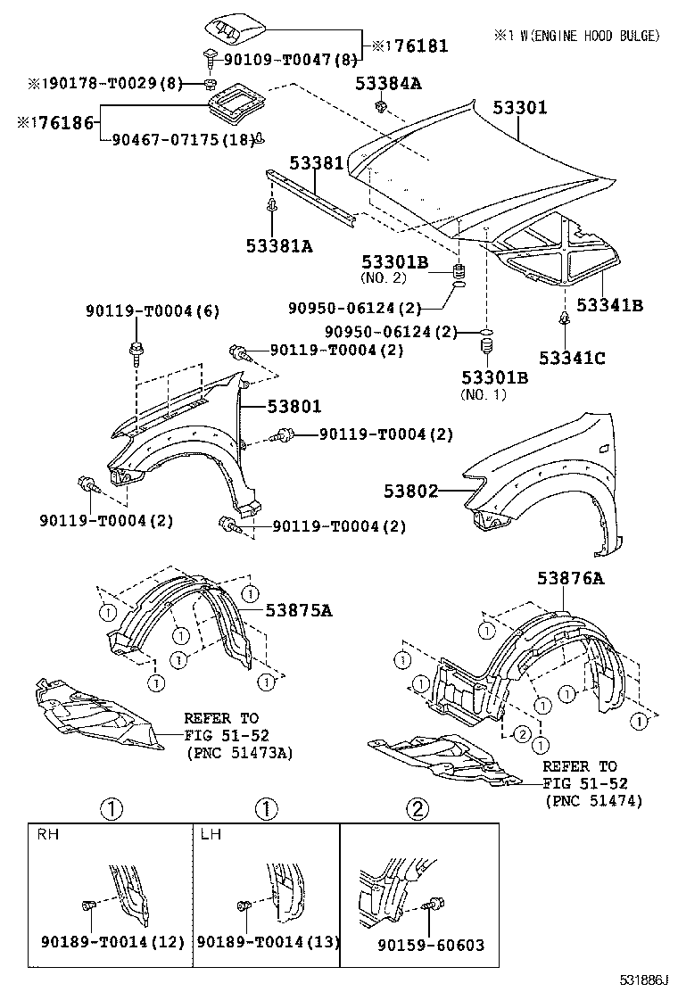  HILUX |  HOOD FRONT FENDER