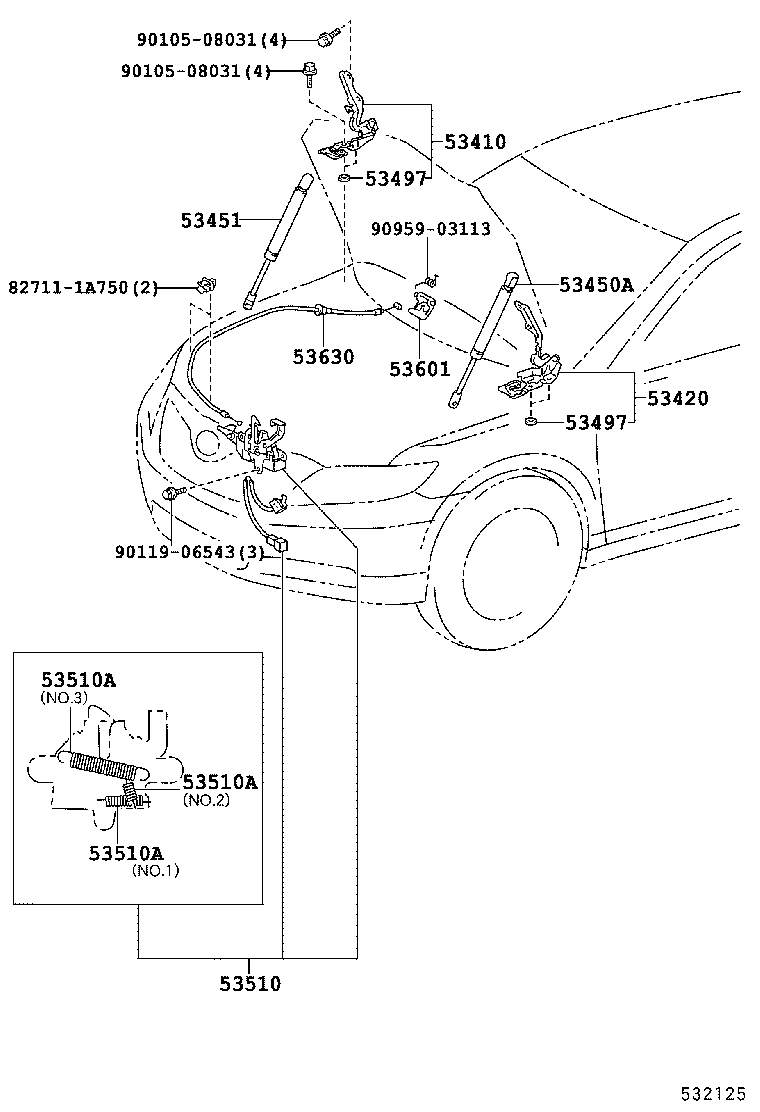  CAMRY |  HOOD LOCK HINGE