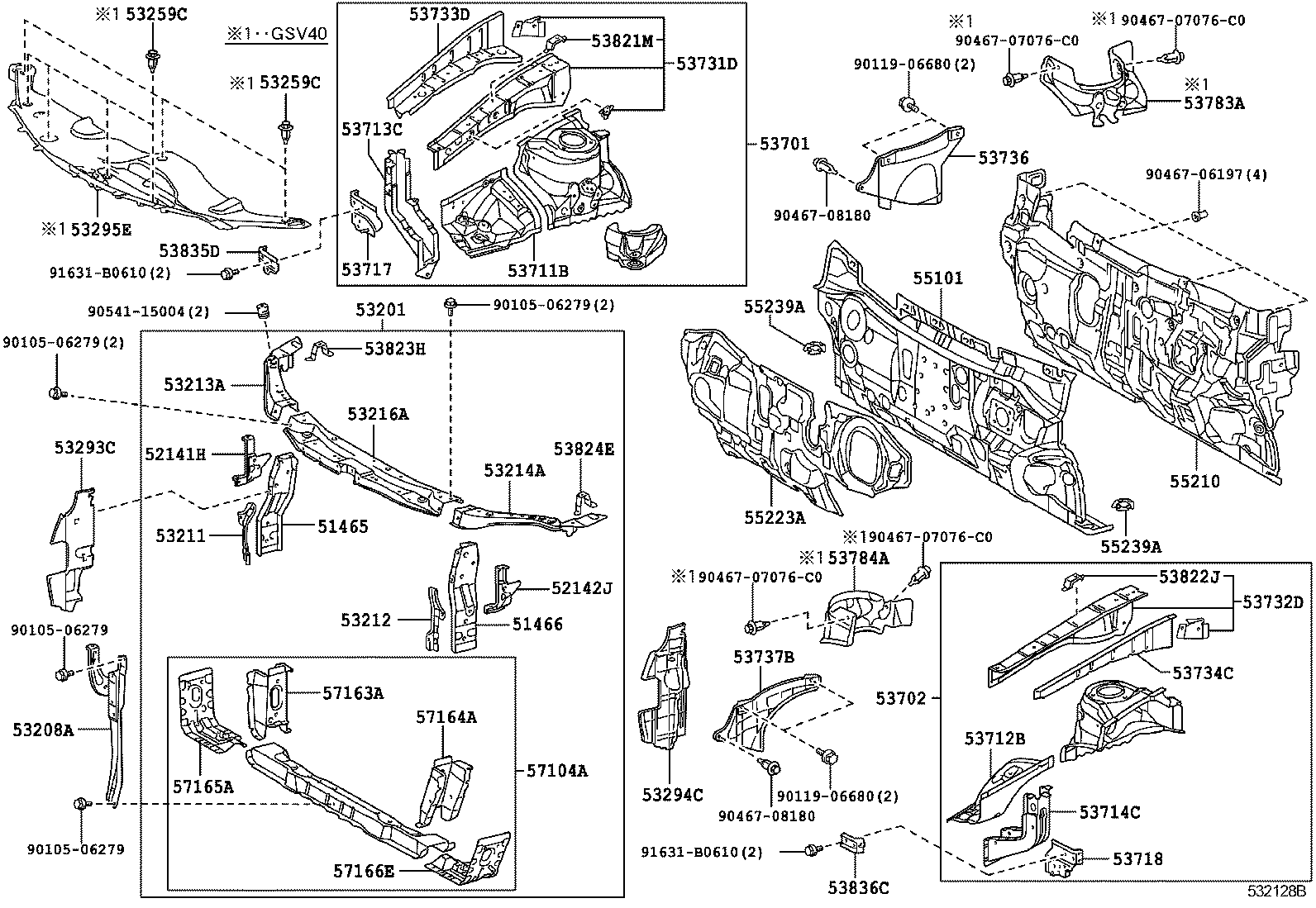  CAMRY |  FRONT FENDER APRON DASH PANEL