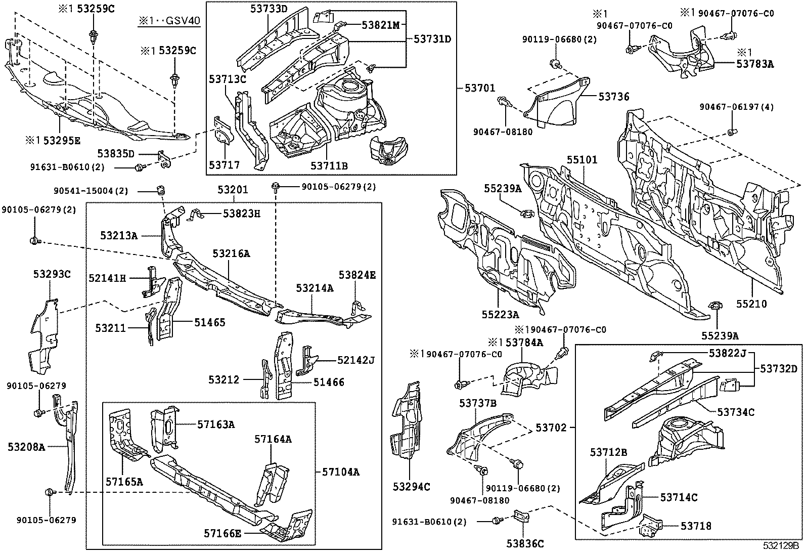  CAMRY |  FRONT FENDER APRON DASH PANEL