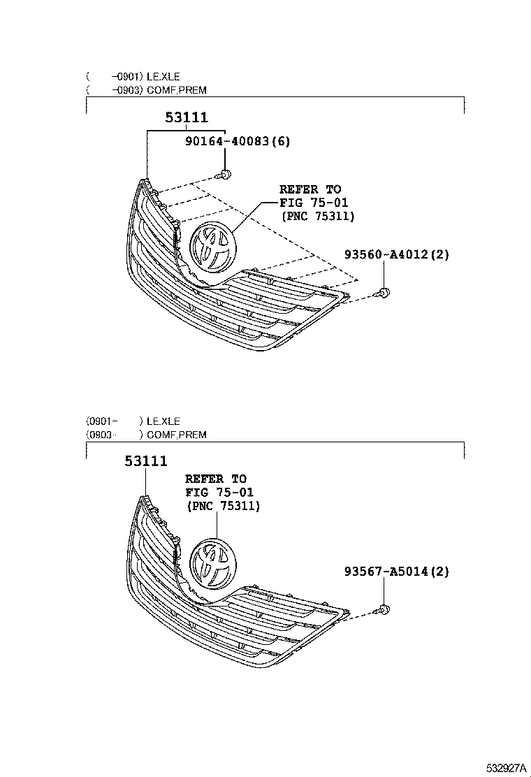  CAMRY |  RADIATOR GRILLE