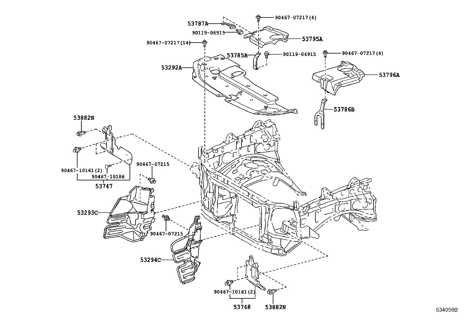  GX460 |  FRONT FENDER APRON DASH PANEL