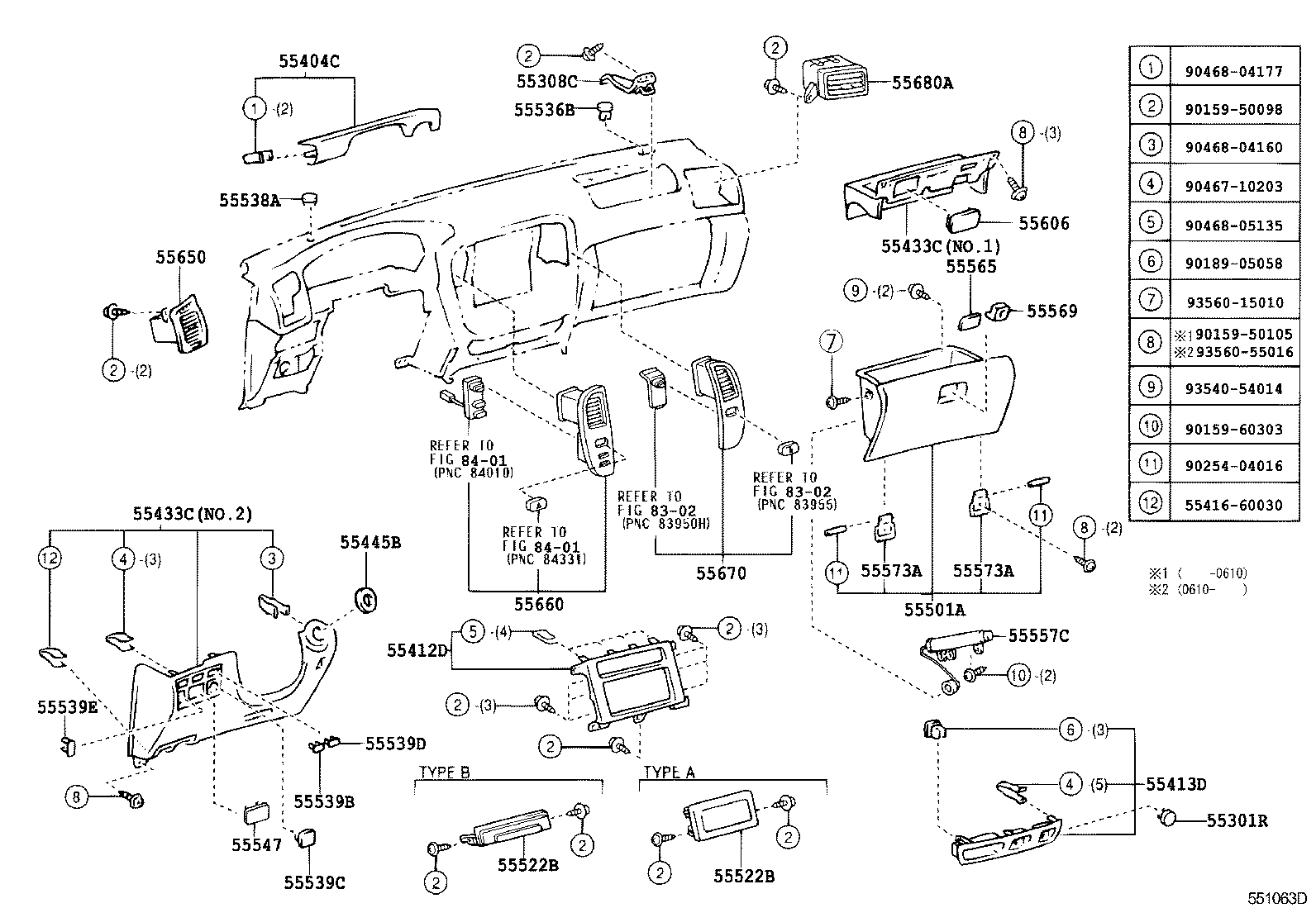  LAND CRUISER 100 |  INSTRUMENT PANEL GLOVE COMPARTMENT
