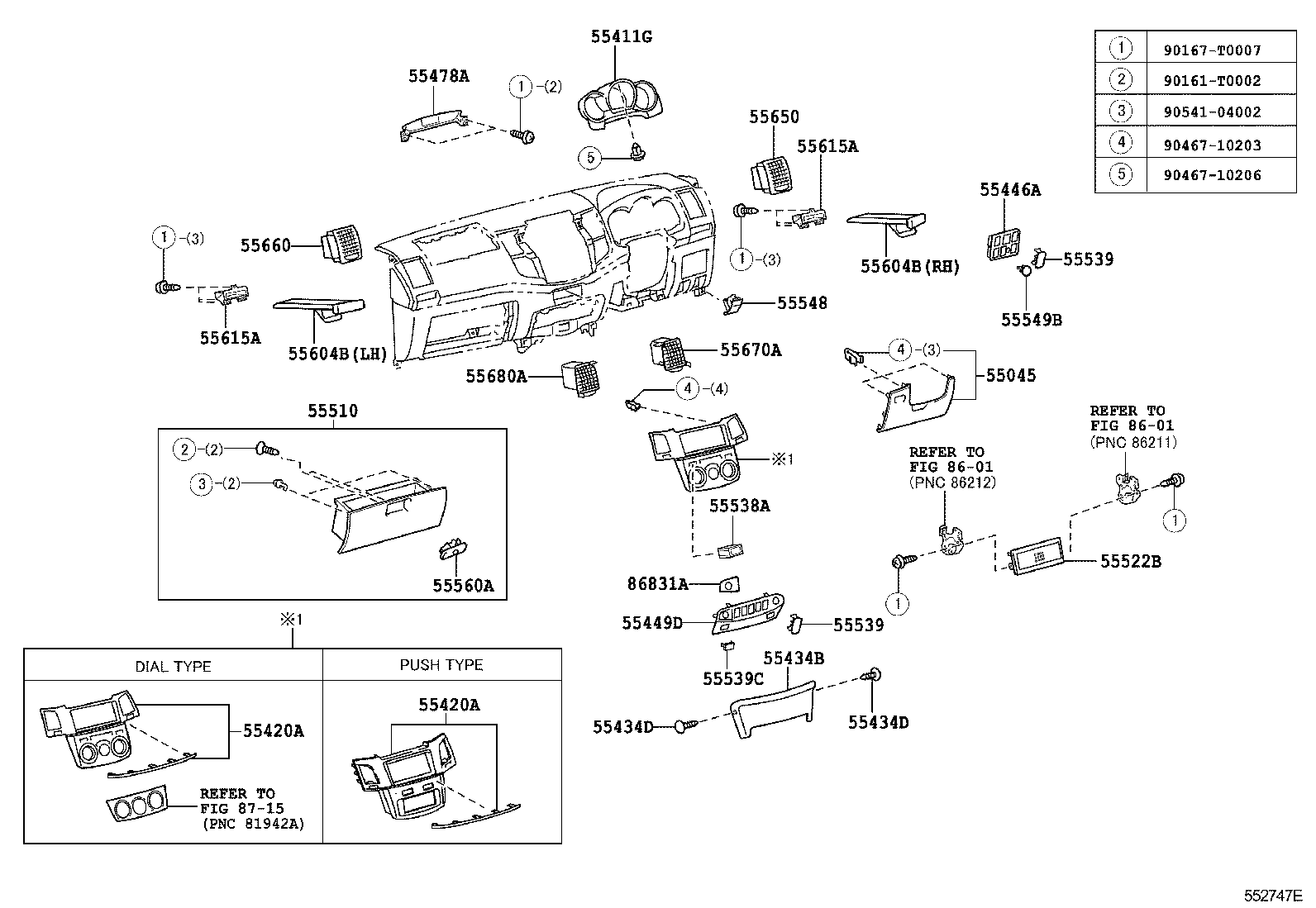  HILUX |  INSTRUMENT PANEL GLOVE COMPARTMENT