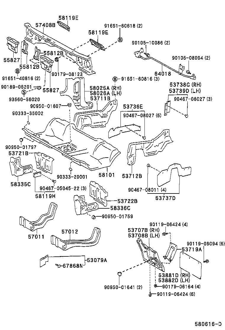  DYNA 150 |  FRONT FLOOR PANEL FRONT FLOOR MEMBER