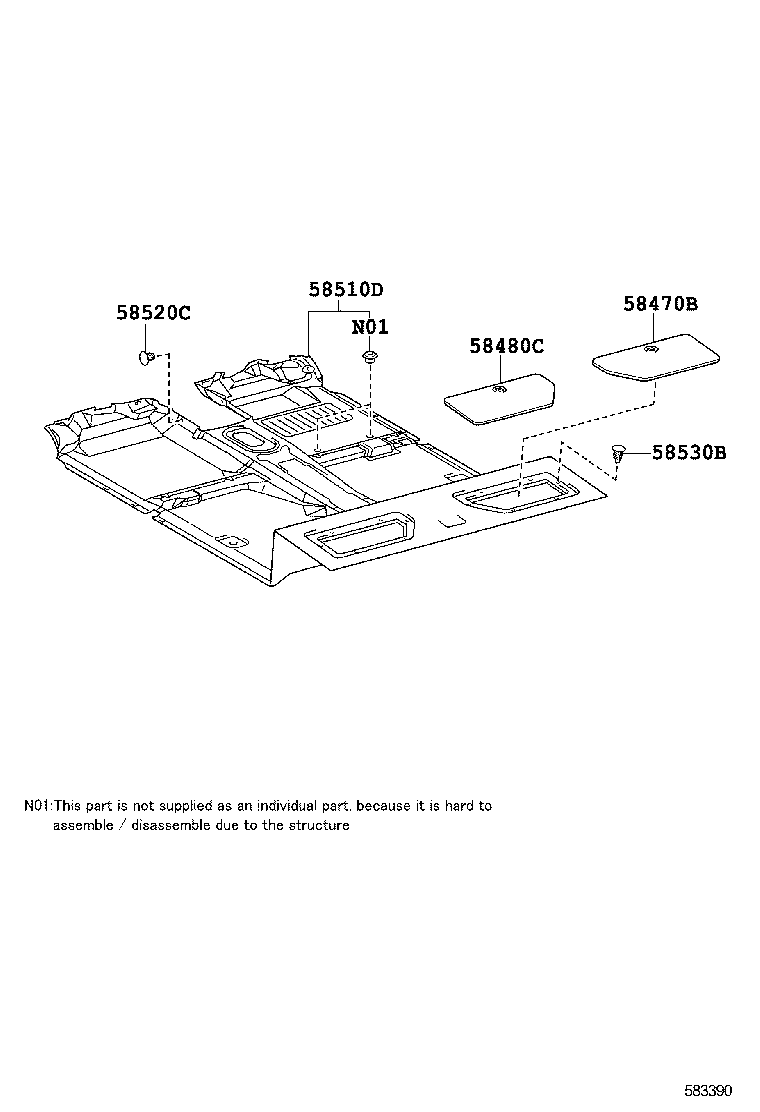  HILUX |  FLOOR MAT SILENCER PAD