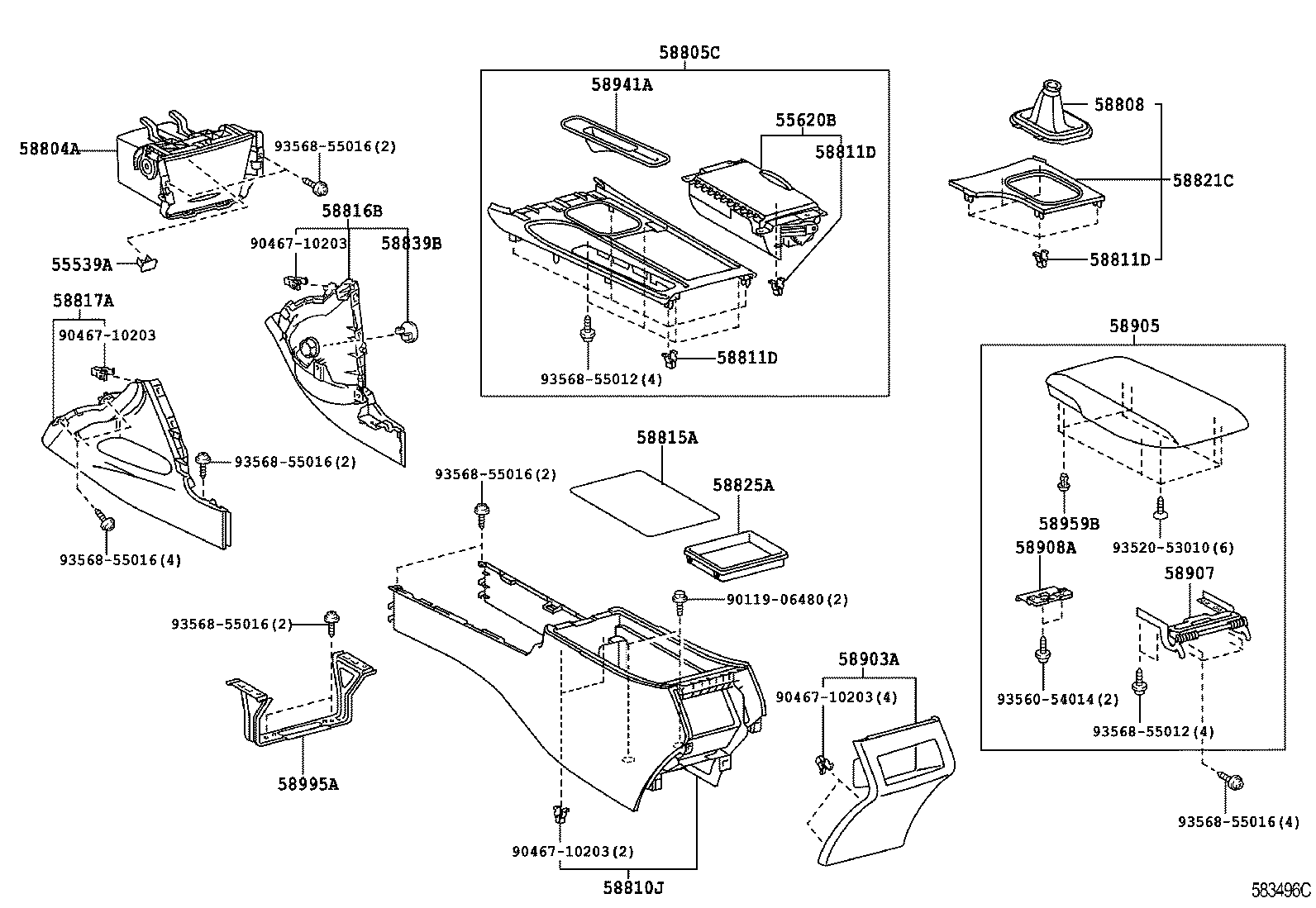  CAMRY |  CONSOLE BOX BRACKET