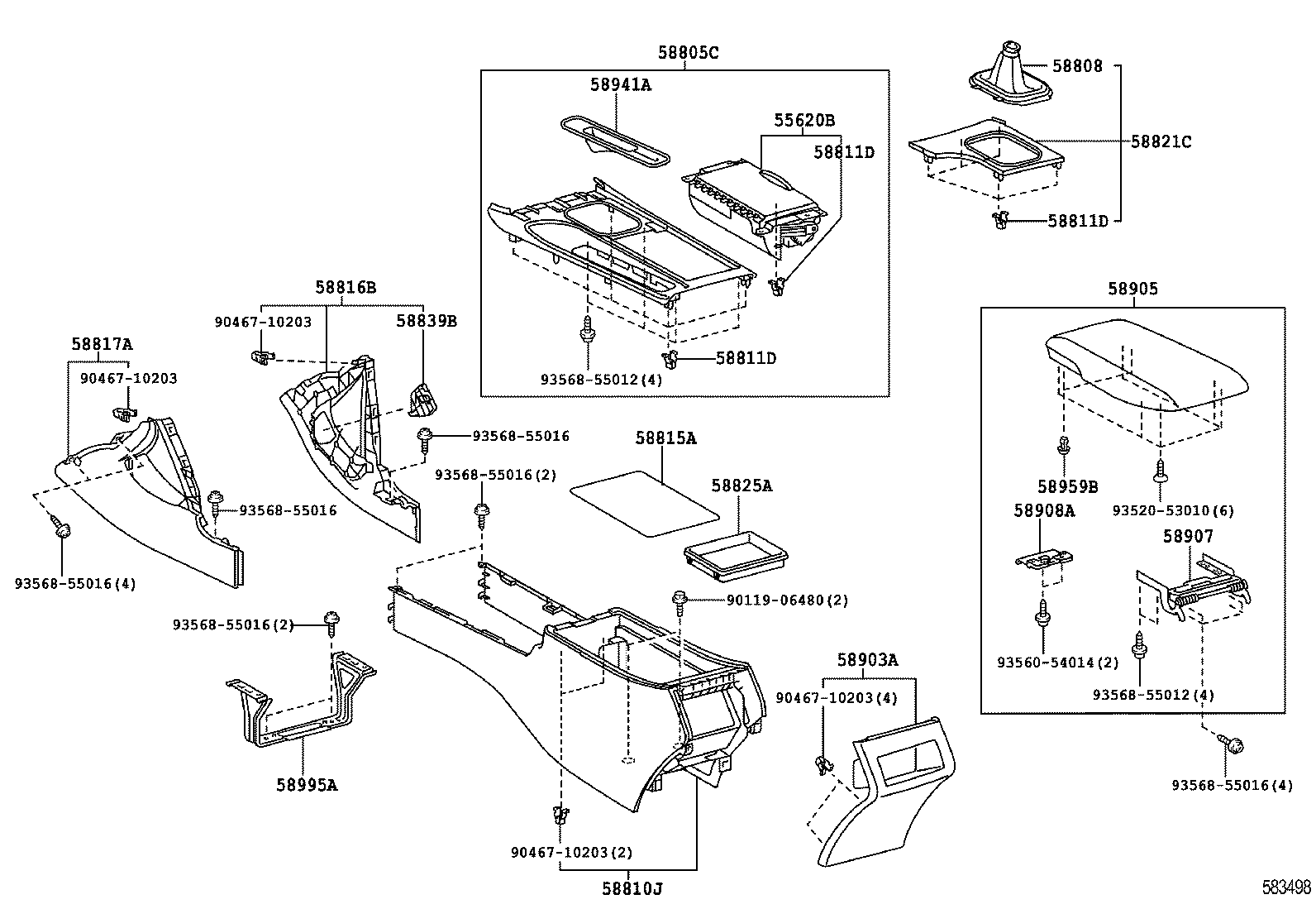  CAMRY |  CONSOLE BOX BRACKET