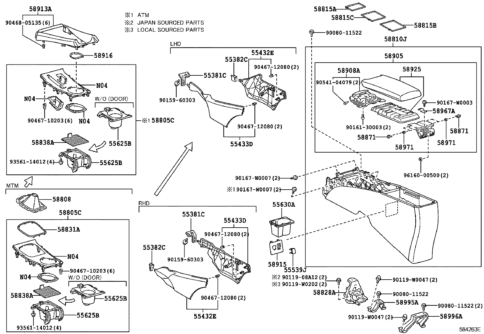  AVENSIS |  CONSOLE BOX BRACKET