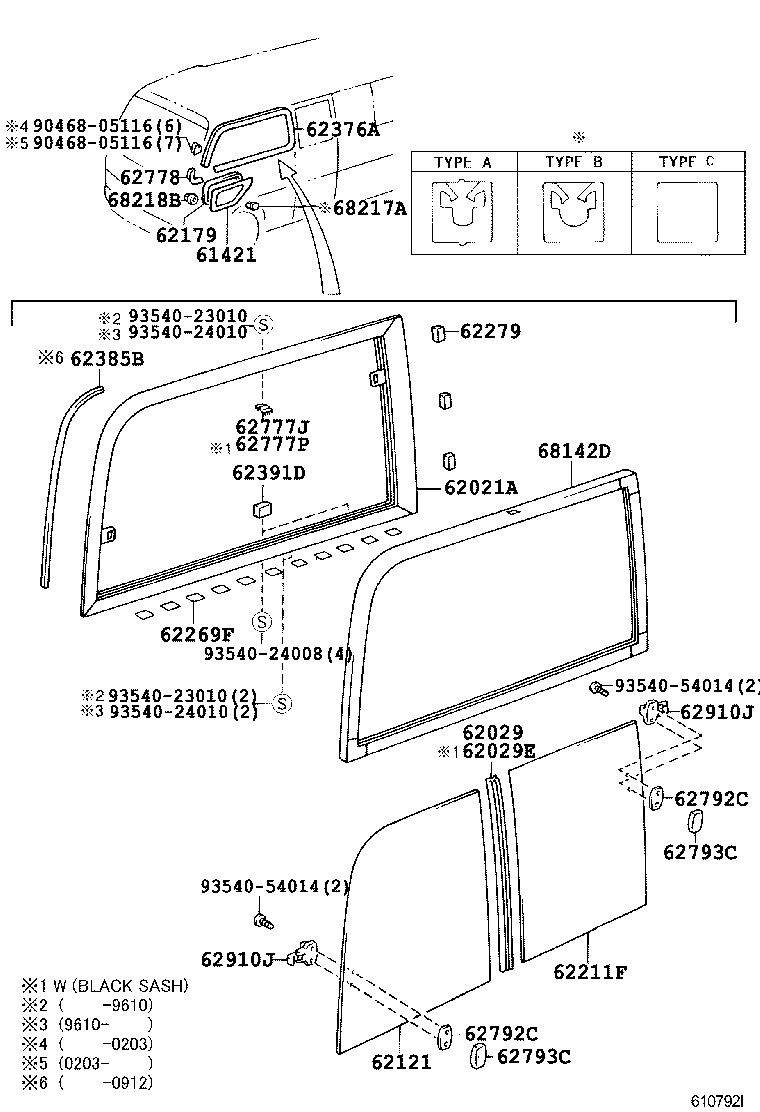  COASTER |  SIDE WINDOW