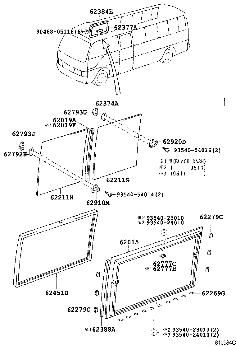  COASTER |  SIDE WINDOW