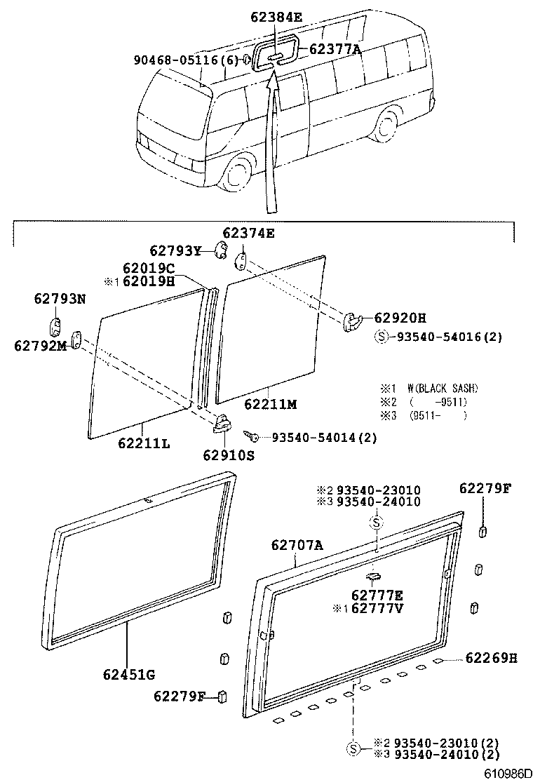  COASTER |  SIDE WINDOW