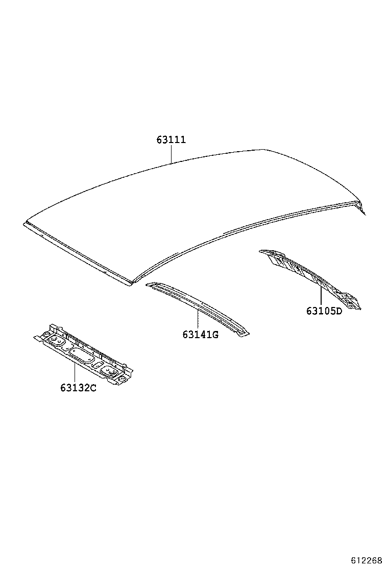  AYGO |  ROOF PANEL BACK WINDOW GLASS