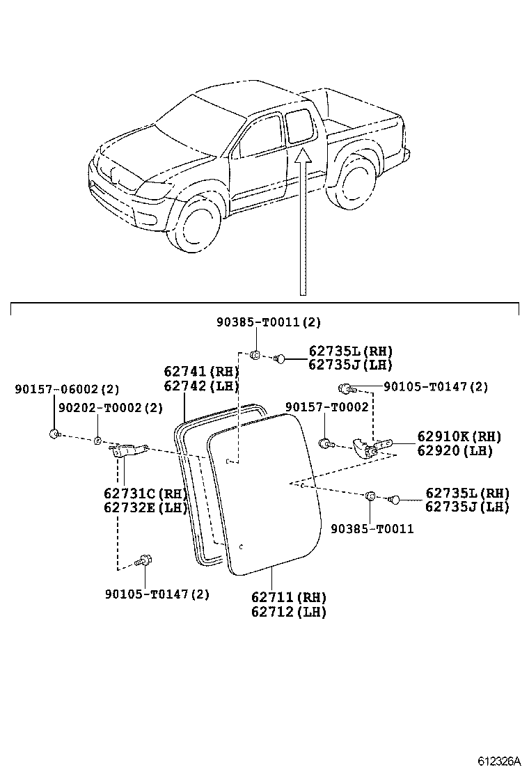  HILUX |  SIDE WINDOW