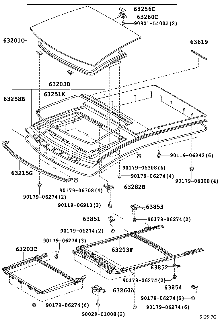  PREVIA TARAGO |  ROOF PANEL BACK PANEL