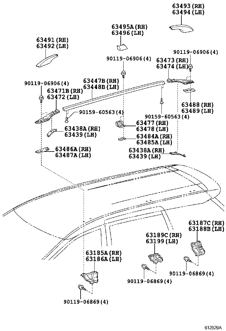  PREVIA TARAGO |  ROOF PANEL BACK PANEL