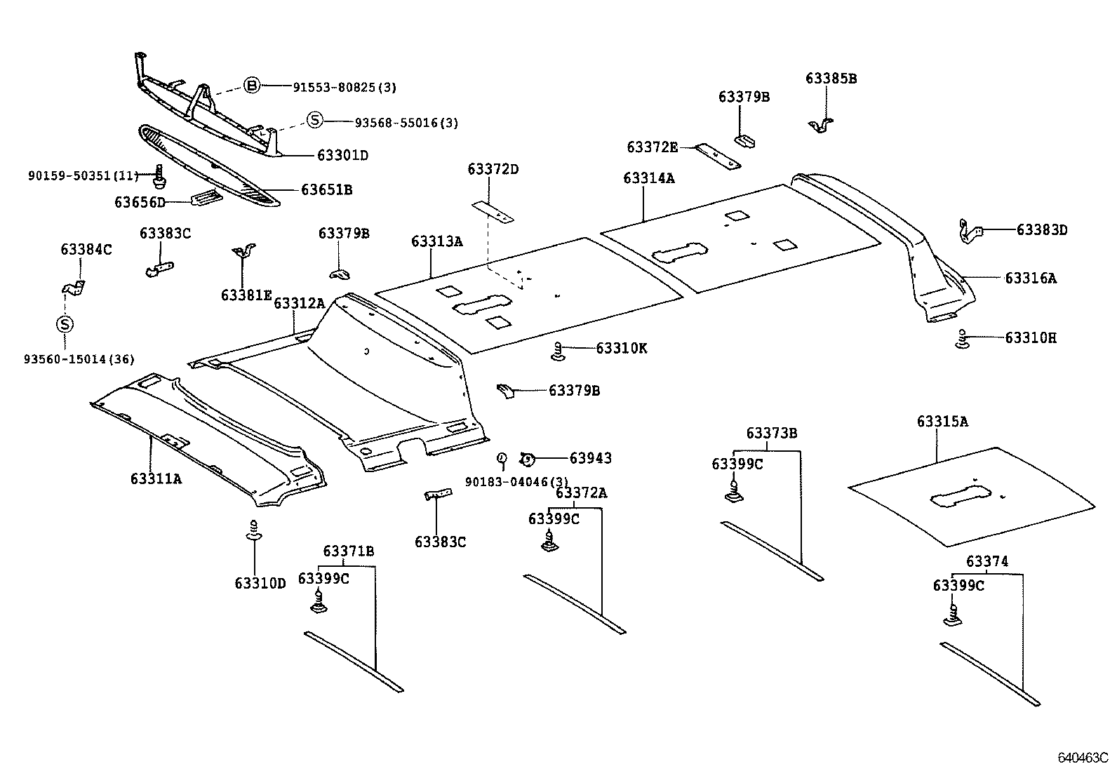  COASTER |  ROOF HEADLINING SILENCER PAD