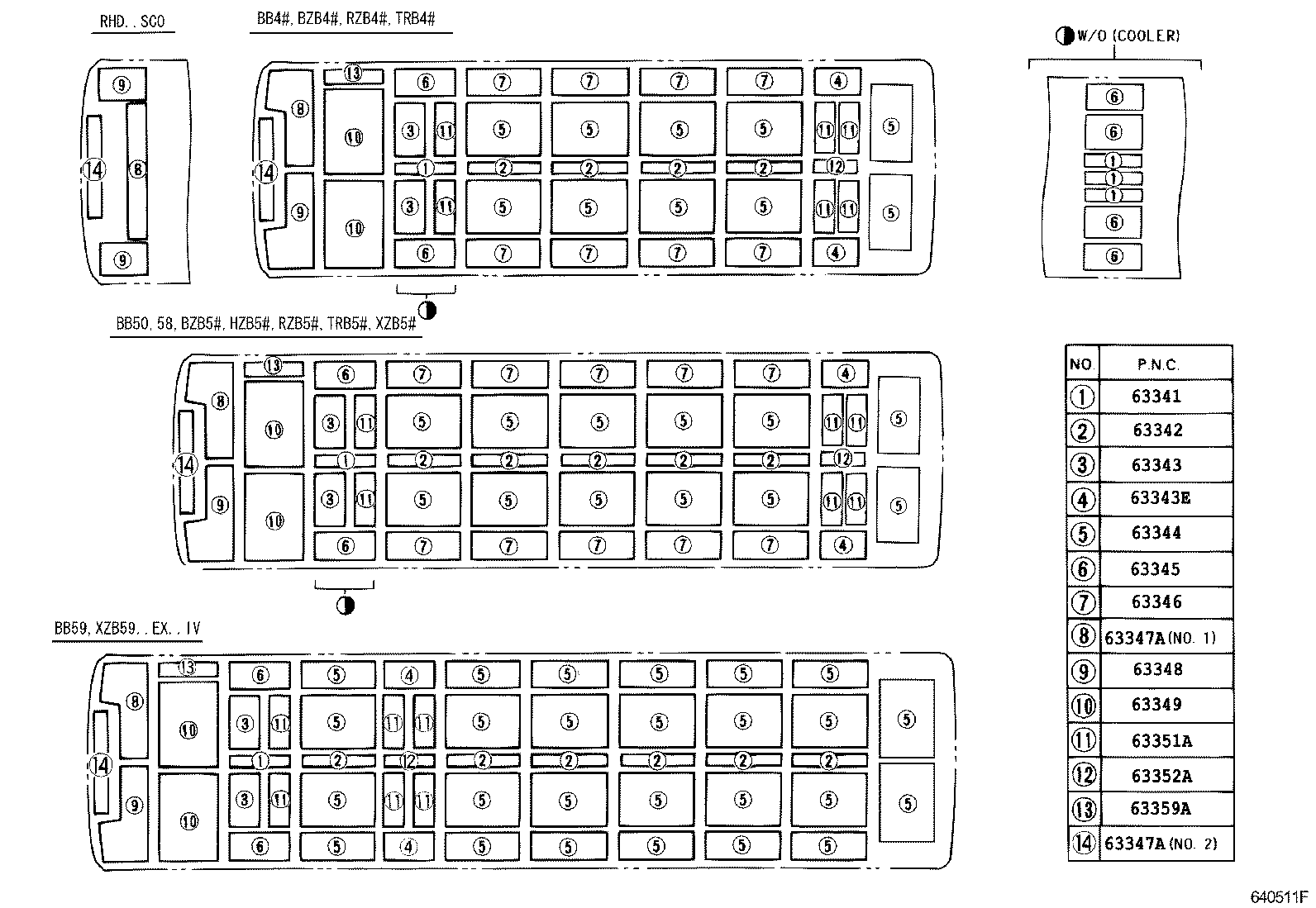  COASTER |  ROOF HEADLINING SILENCER PAD