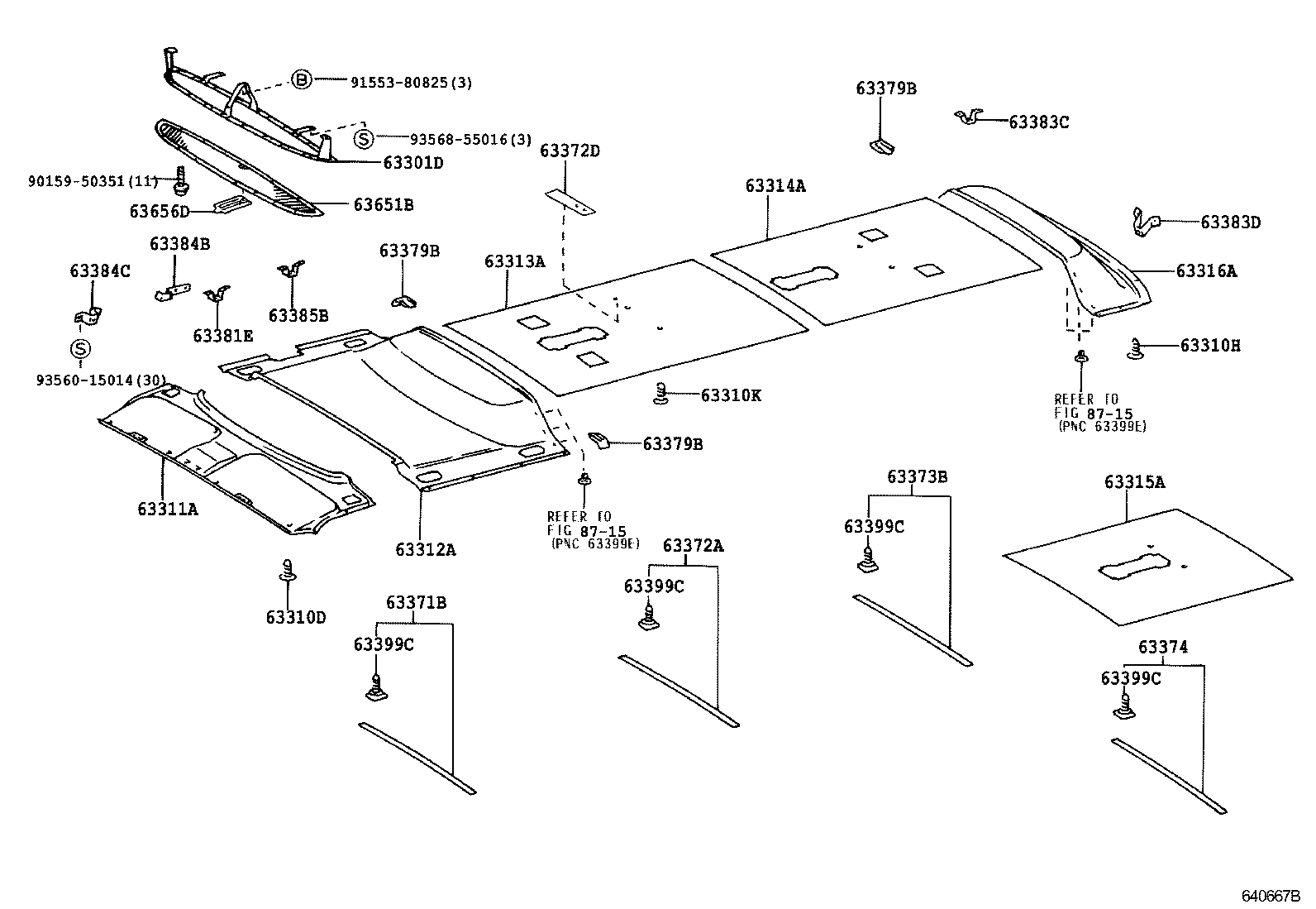  COASTER |  ROOF HEADLINING SILENCER PAD