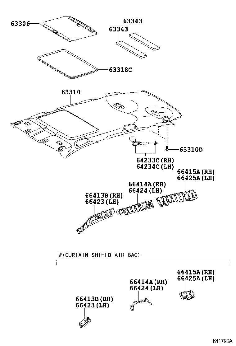  RAV4 |  ROOF HEADLINING SILENCER PAD