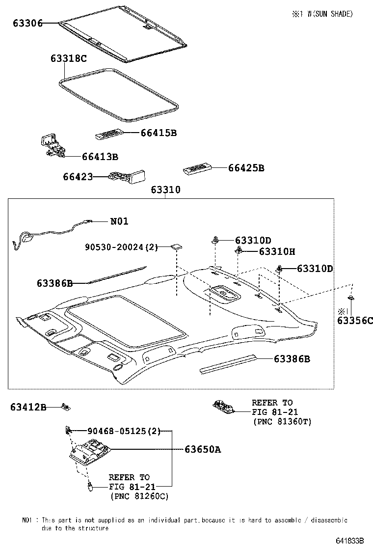  CAMRY |  ROOF HEADLINING SILENCER PAD