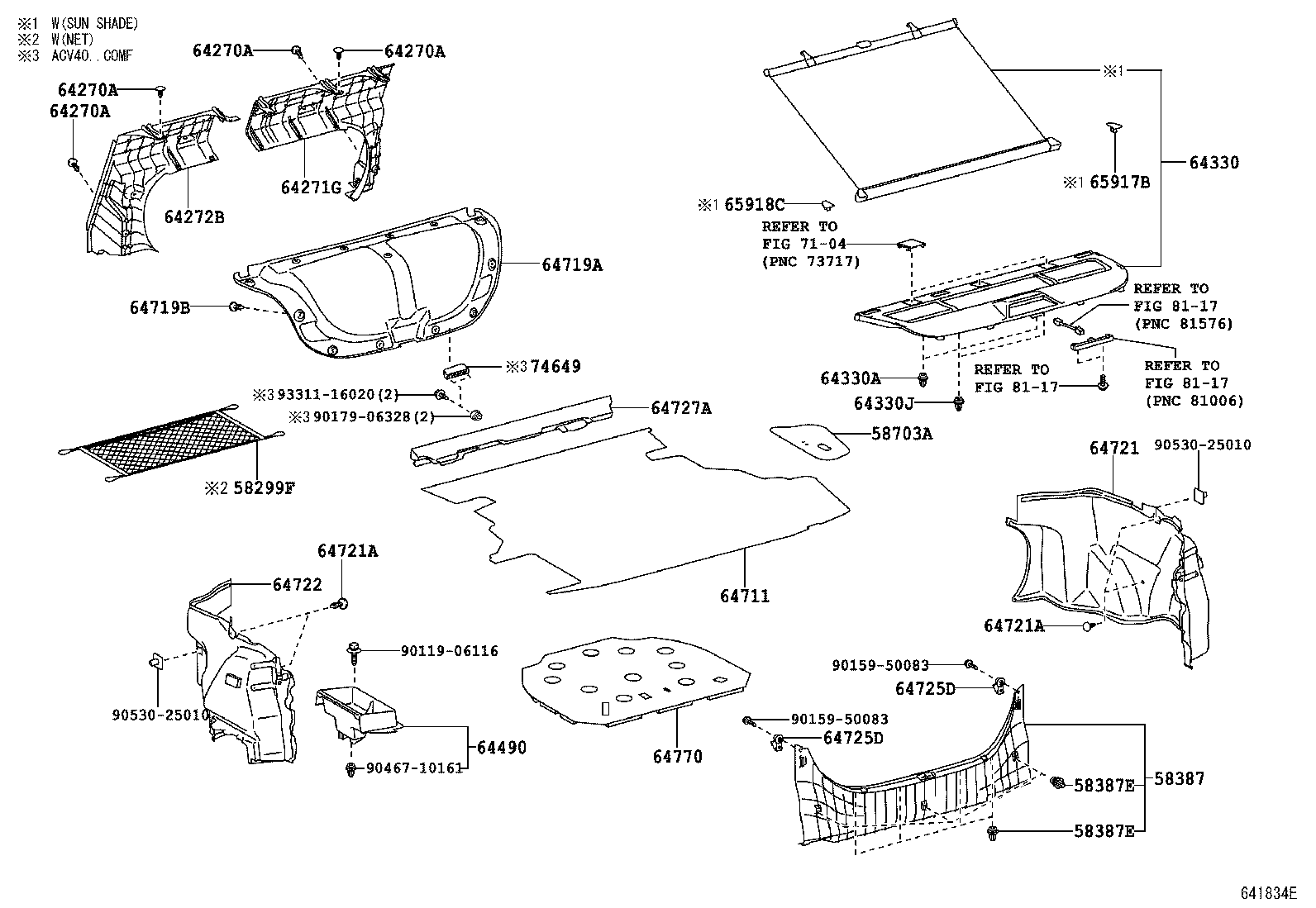  CAMRY |  PACKAGE TRAY PANEL LUGGAGE COMPARTMENT MAT
