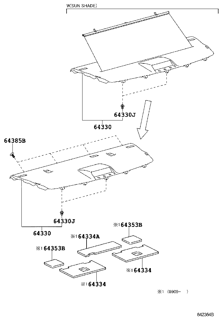  AVENSIS |  PACKAGE TRAY PANEL LUGGAGE COMPARTMENT MAT