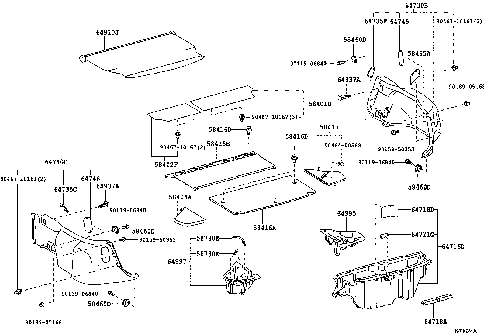  PRIUS PLUG IN HBD |  DECK BOARD DECK TRIM COVER