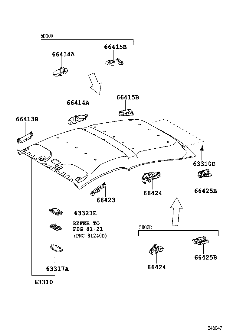  AYGO |  ROOF HEADLINING SILENCER PAD