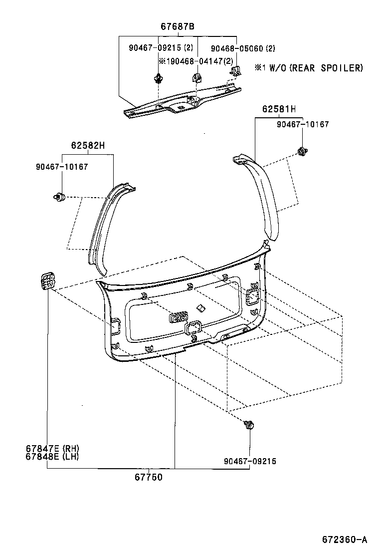  PICNIC AVENSIS VERSO |  BACK DOOR PANEL GLASS