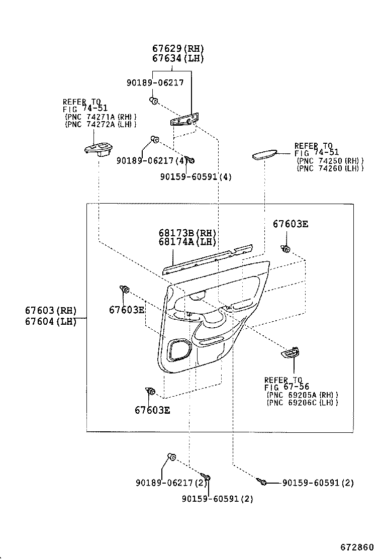 LAND CRUISER 120 |  REAR DOOR PANEL GLASS