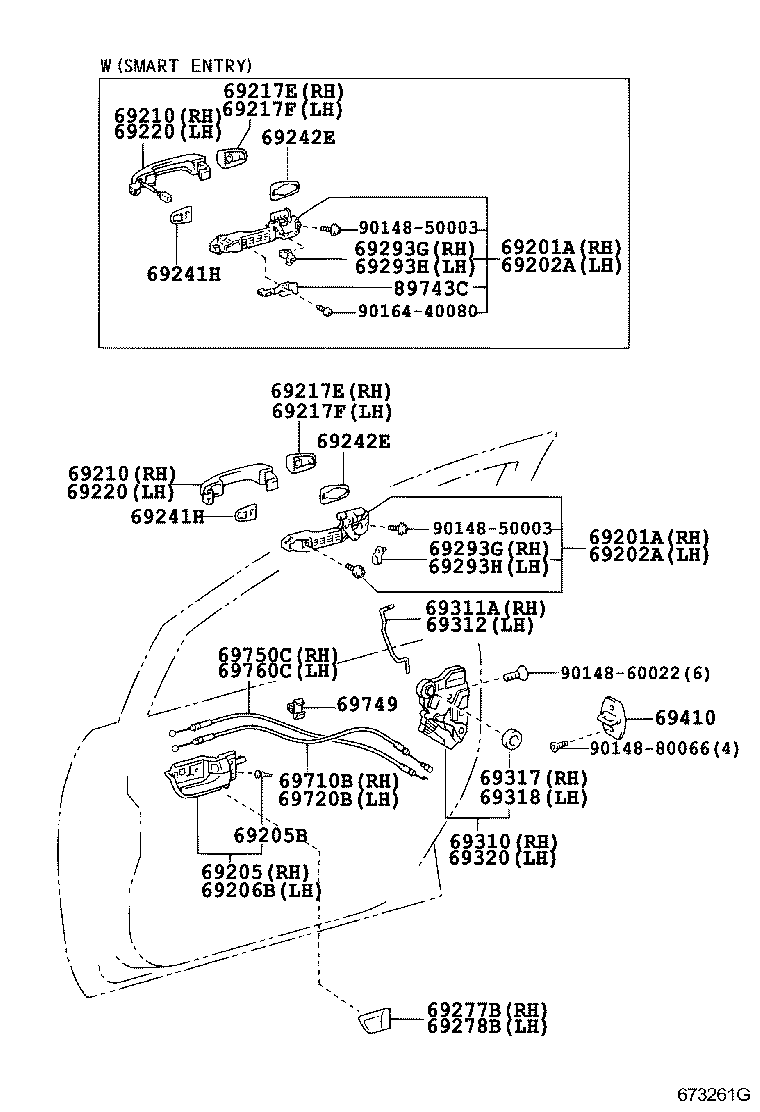  PRIUS |  FRONT DOOR LOCK HANDLE